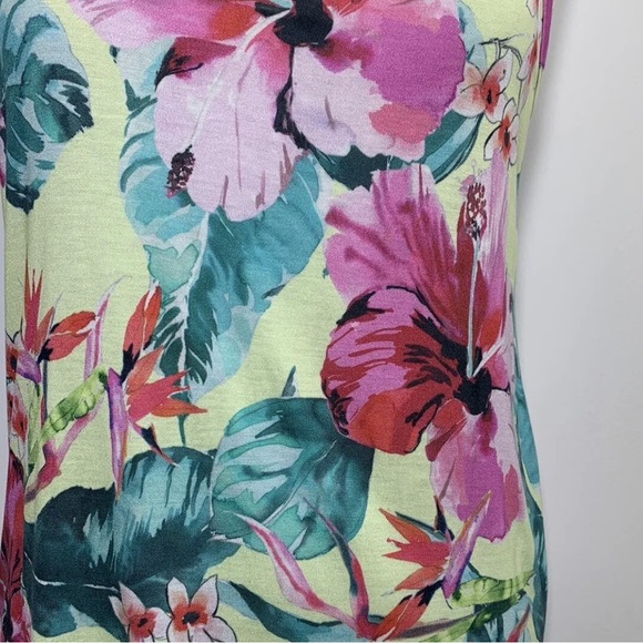 Dorothy Perkins Cami Top Tropical Stretch Sleeveless Floral Multicoloured UK 12 - Picture 5 of 11